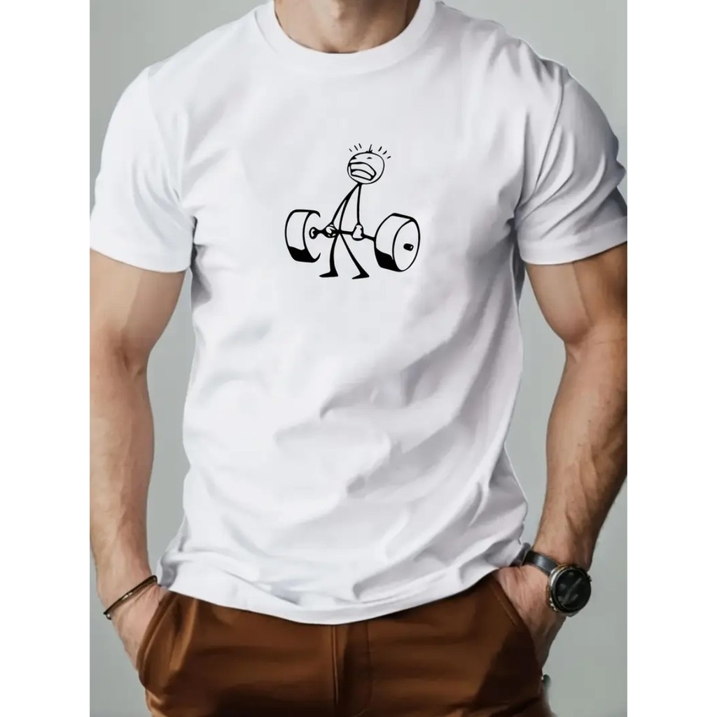 Camiseta Masculina Estampada Academia Novidade Camisa 100% Algodão Estilosa