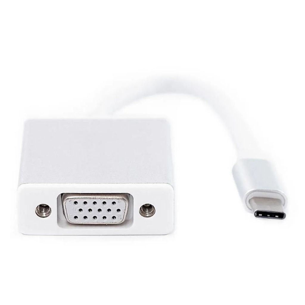Cabo Adaptador USB Tipo C 3.1 Para VGA Fêmea - Macbook USB-C - Full HD 1080p