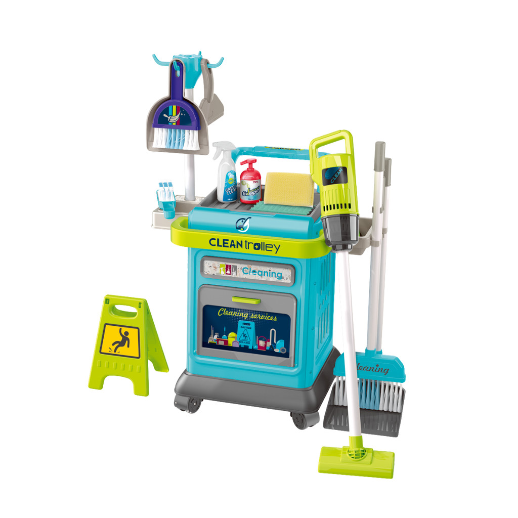 Carrinho de Limpeza Infantil Bancada Clean Center Maxi Toys