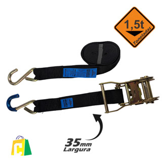 Kit Cinta de Amarração de Carga 1,5 Toneladas 3 Metros 35mm Reforçada Com Catraca em Oferta na Shopee