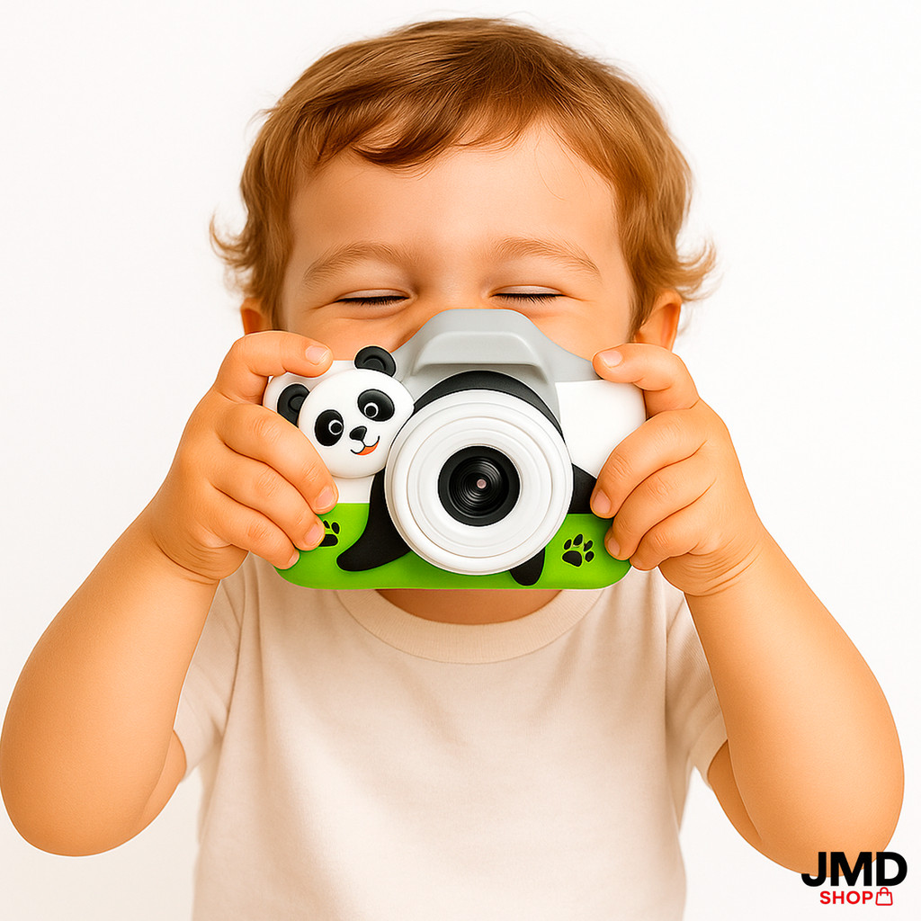 Mini Câmera Infantil Digital Panda Fotografia Brinquedo Criança Recarregável HD 1080mp Anti Queda