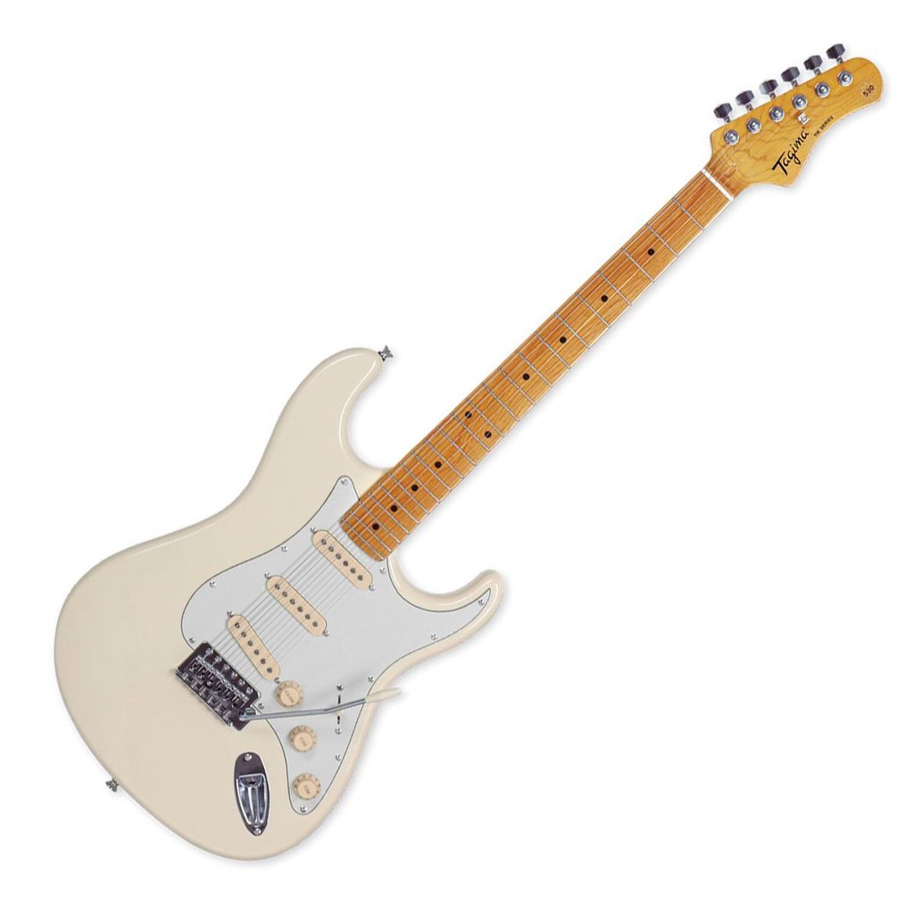 GUITARRA TAGIMA STRATOCASTER TG-530 3S ESCALA CLARA ESCUDO AWH OLYMPIC WHITE