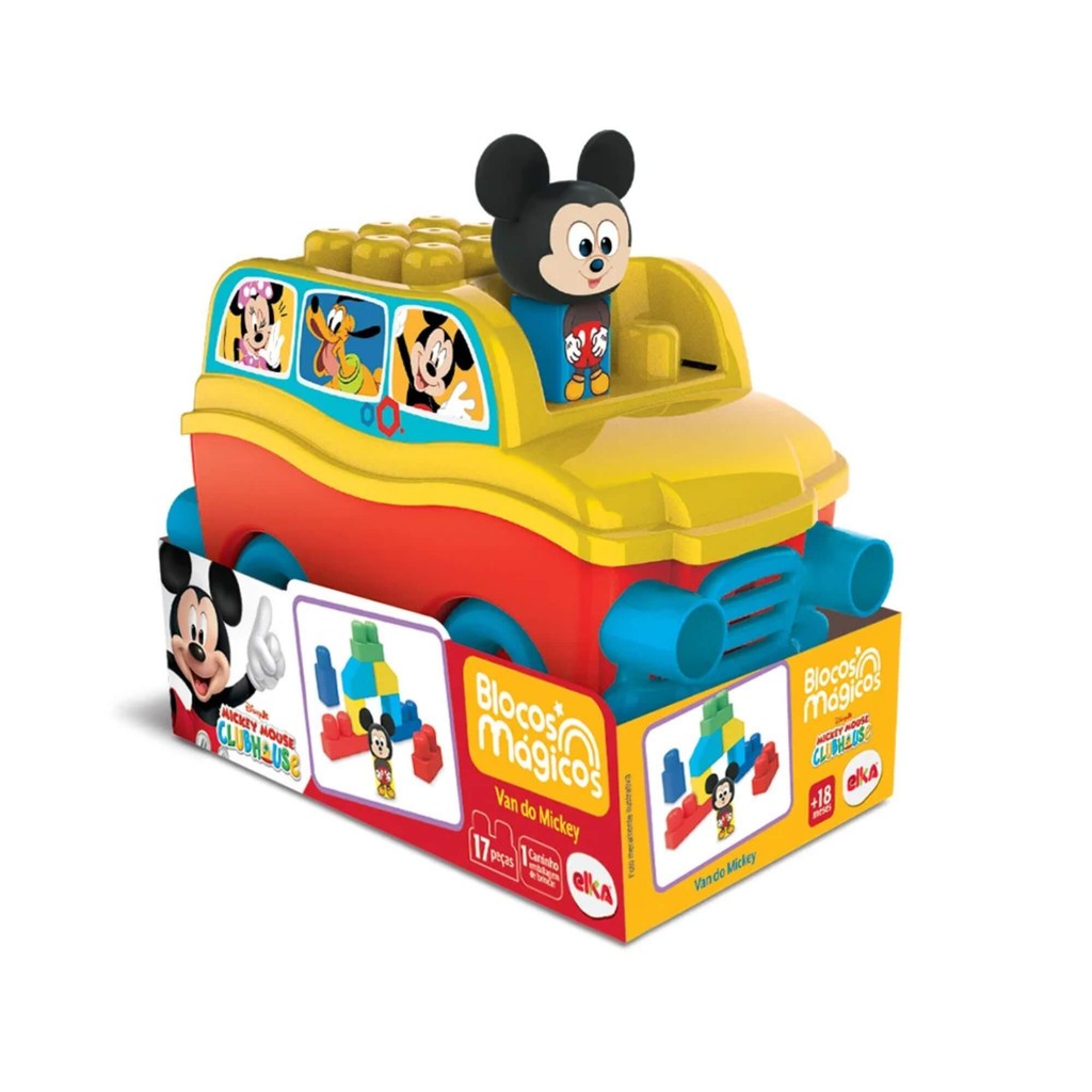 Brinquedo Infantil Blocos Mágicos Van do Mickey Disney (Cores Sortidas) Elka - 1