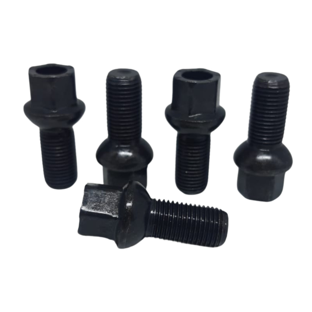 Jogo 5 Parafuso Roda 14mm Preto VW Bora Fox Golf Jetta Passat Polo Spacefox T-Cross Audi A3 em Oferta na Shopee
