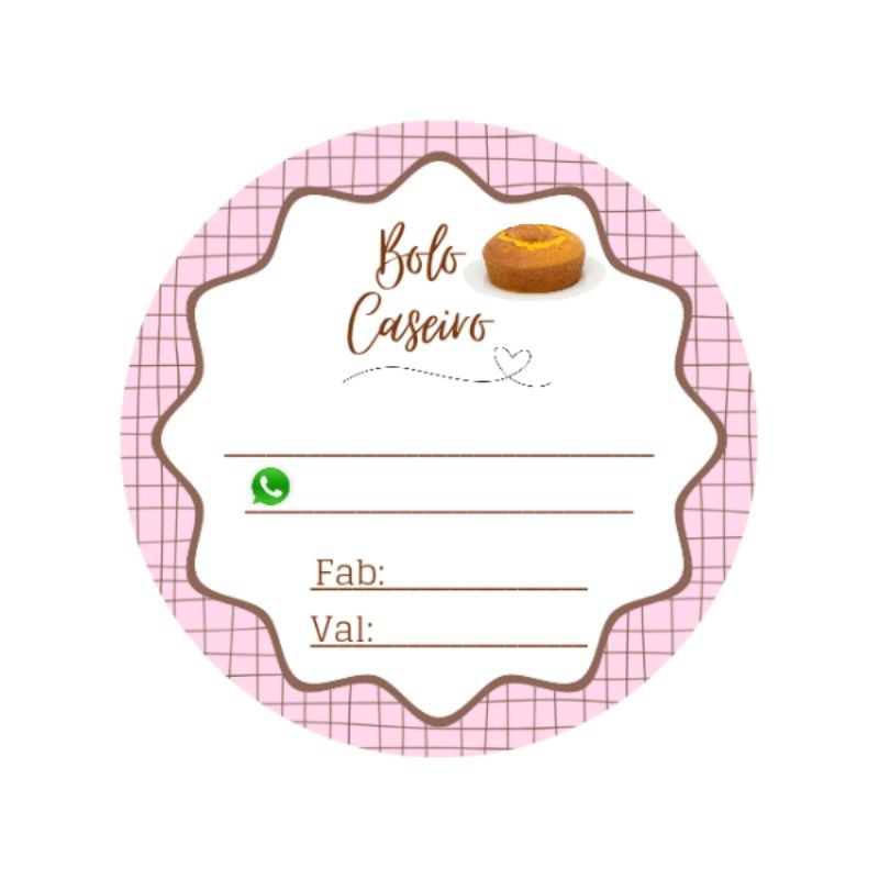 100 Etiquetas Adesivas 5x5 cm para Bolos – Personalize e Encante 🍰✨ em Oferta na Shopee