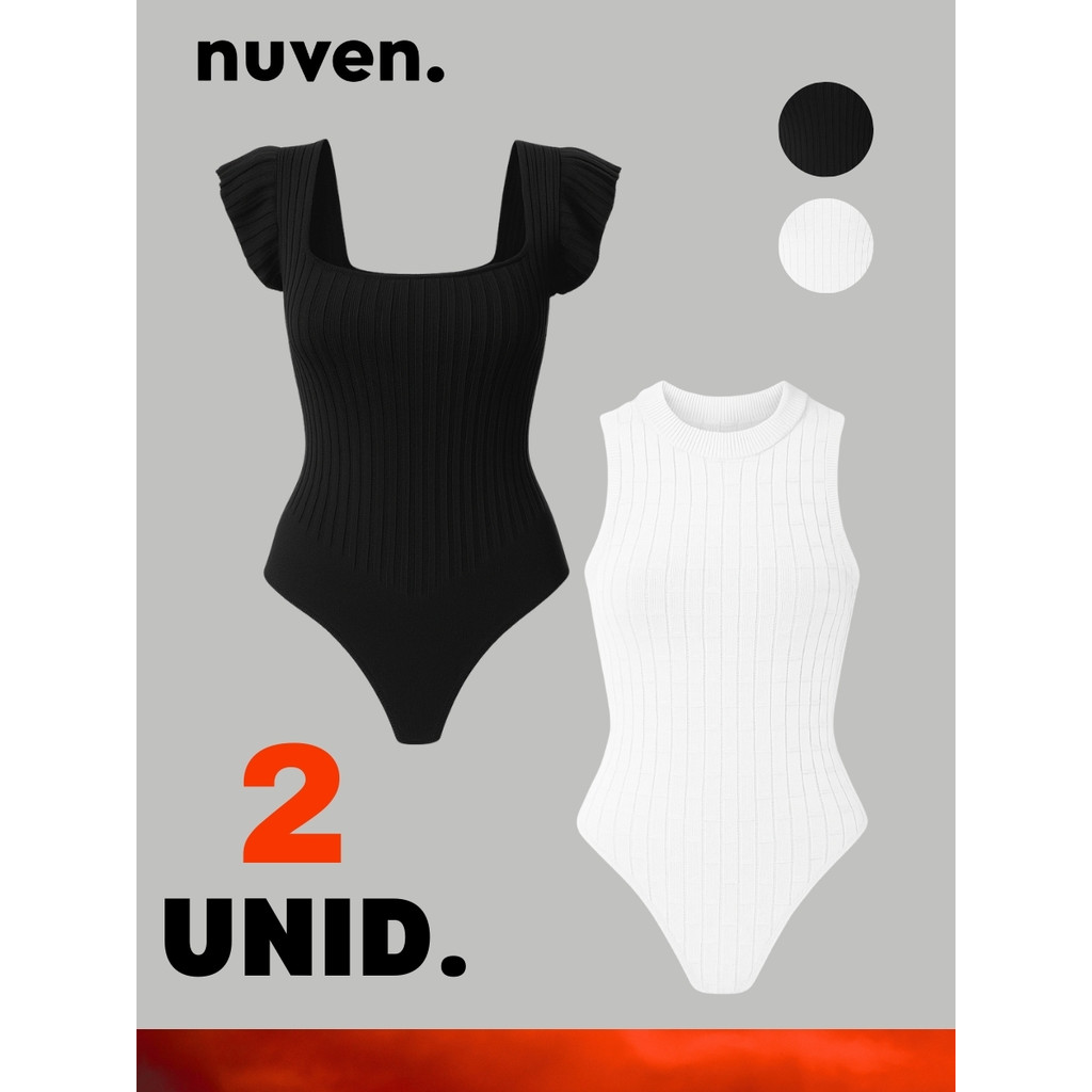 Kit 2 Peças Body Feminino Tricot Modal Kit Bori Feminino
