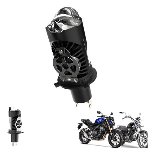 LED FAROL Mini Projetor Led Farol Moto Canhão Bi lupa H4 50W DUPLO PROJETOR 2 FUNÇÕES FAROL ALTO E BAIXO