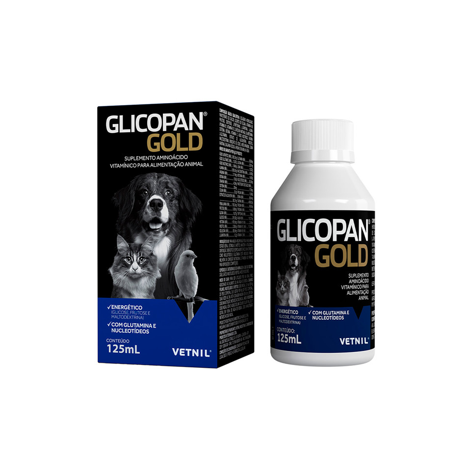 Glicopan Gold Suplemento Para Cães E Gatos Vetnil  125ml