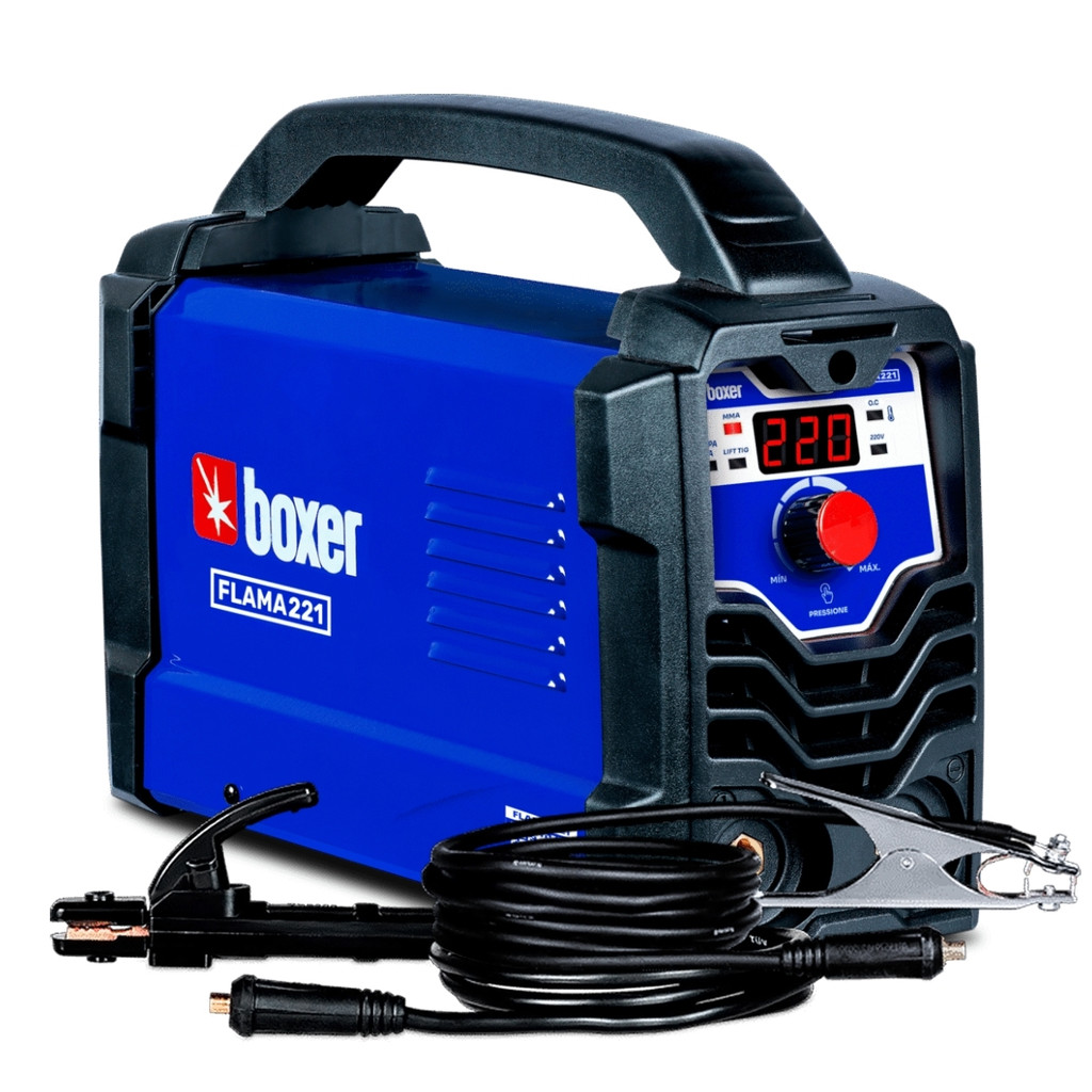 Máquina Inversora Para Solda TIG Eletrodo Revestido 220V FLAMA221 S/ Másc. e Picareta Boxer