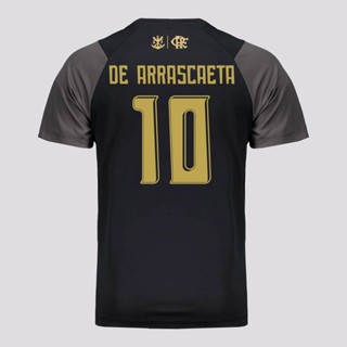 Camisa Flamengo Energia 10 De Arrascaeta Preta em Oferta na Shopee