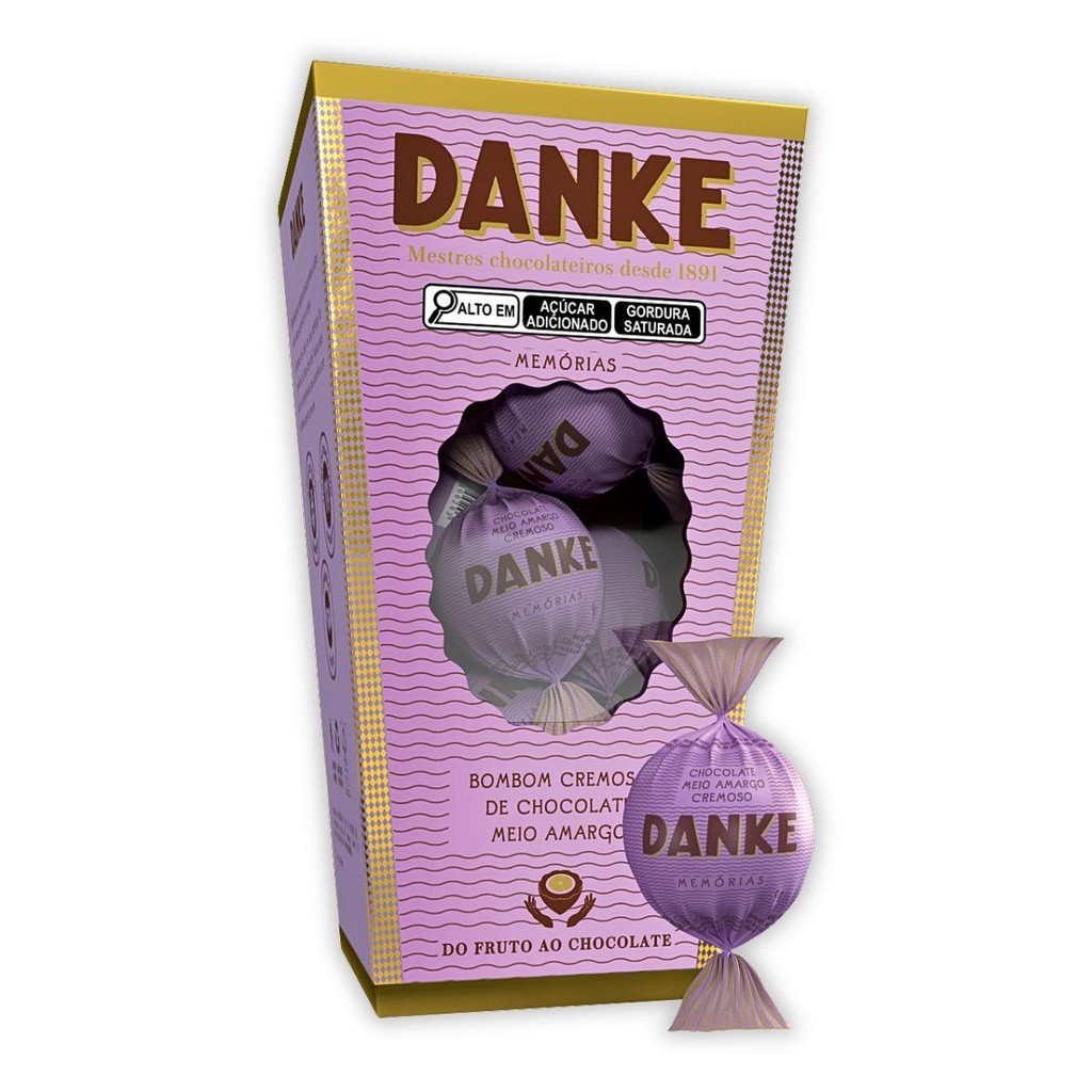 Caixa De Bombom Meio Amargo Danke Memórias 162G em Oferta na Shopee