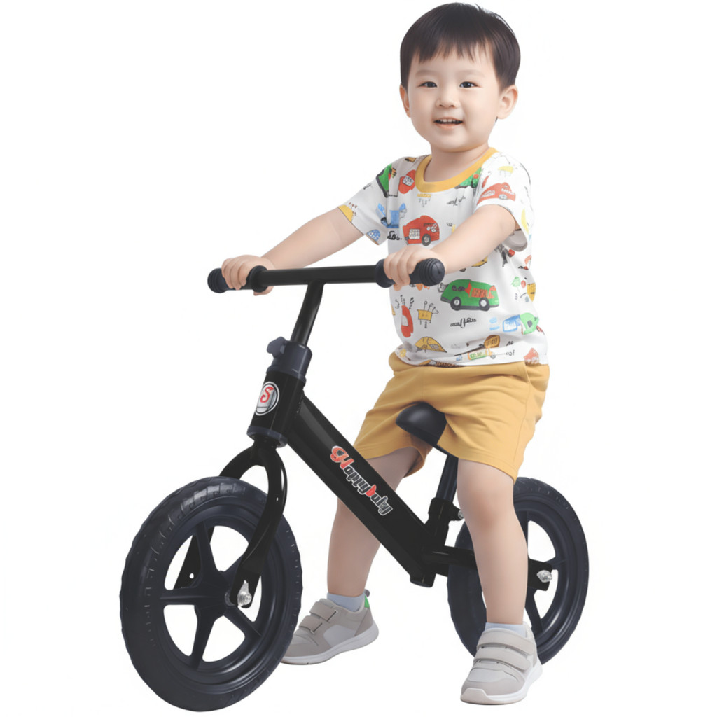 Bicicleta De Equilíbrio Sem Pedal Infantil Preta - Castela
