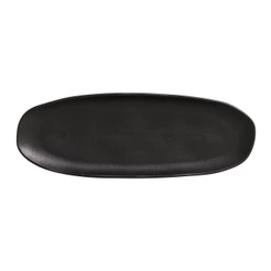 Conjunto Com 4 Travessas Oval Rasa Grande Orgânico Preto Matte 36X13Cm