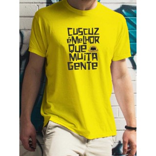 Camiseta T-Shirt Frase Cuscuz É Melhor Que Muita Gente 100% Algodão Premium Envio Imediato em Oferta na Shopee
