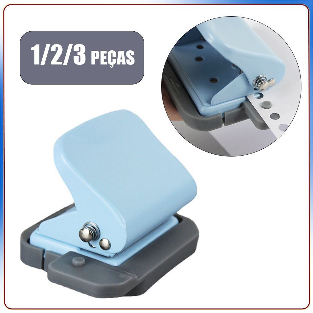 1/2/3 peças azul 6 furos folha solta perfurador perfurador perfurador A4 A5 B5