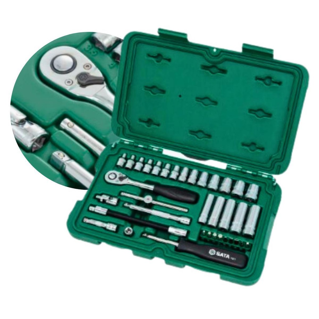 Jogo Soquetes Sextavado 1/4" de 1/4" Pol com 36 Pç ST09001SJ