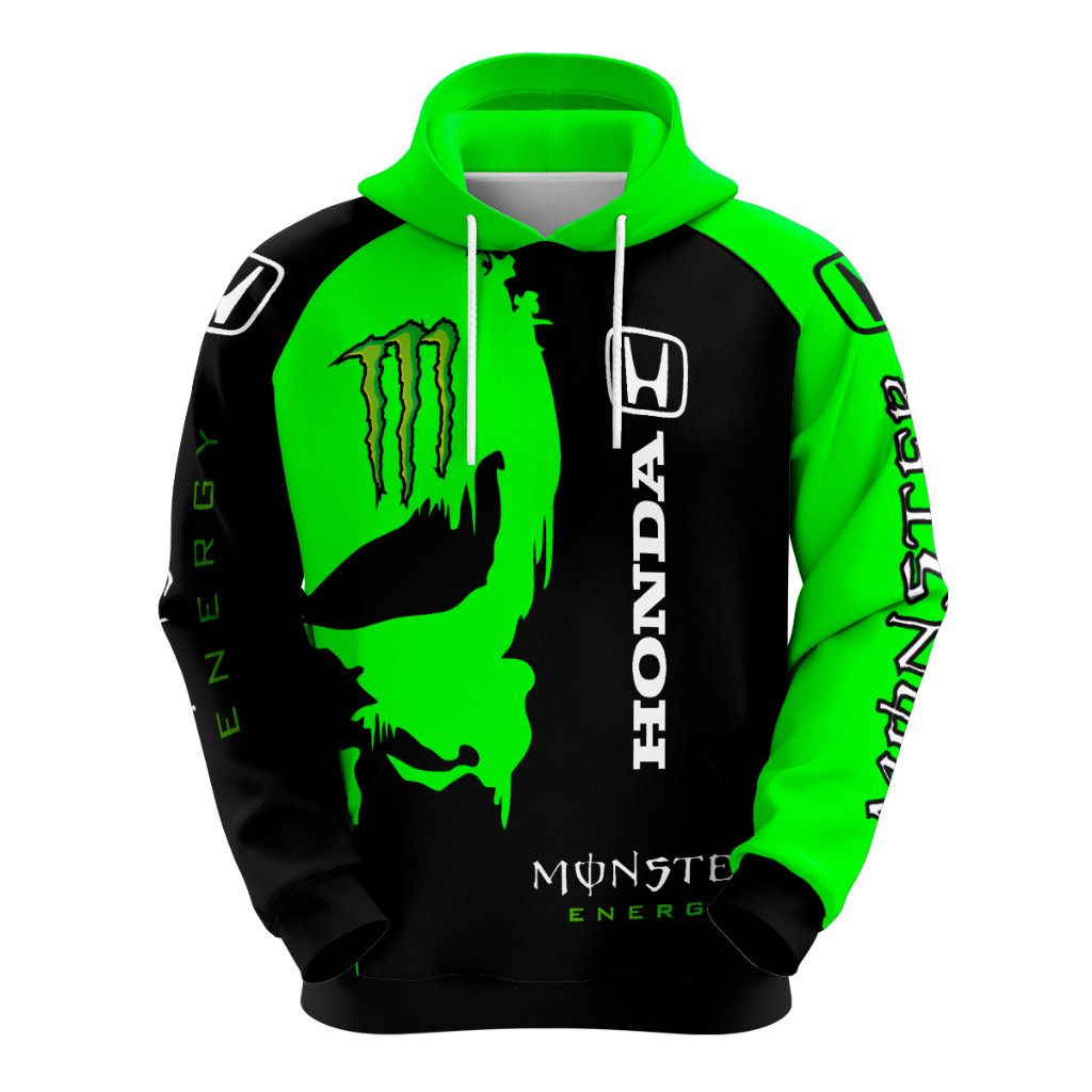 Blusa Moletom Masculina Honda Esportiva Moto Grau Estilosa
