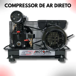 Compressor de Ar 1HP Monofásico 2 Polos Bivolt CMI-3,0AD