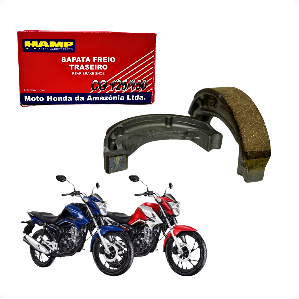 Lona de Freio Dianteira Traseira Original HAMP CG 125 150 160 Par
