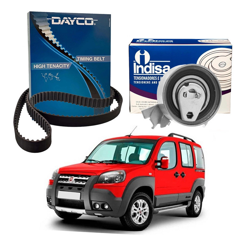 Correia Dentada E Tensor Doblo Adventure 1.8 8v 2011 A 2013 em Oferta na Shopee