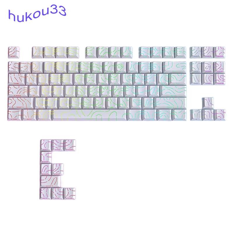 97 Teclas PBT Double Shot Keycaps Retroiluminados Perfil Cereja Translúcido Para Teclado MX Mecânico