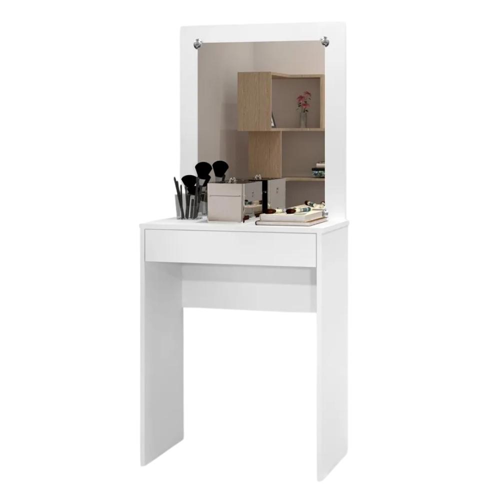 Penteadeira Sofie Com Espelho 1 Gaveta  Branco em Oferta na Shopee