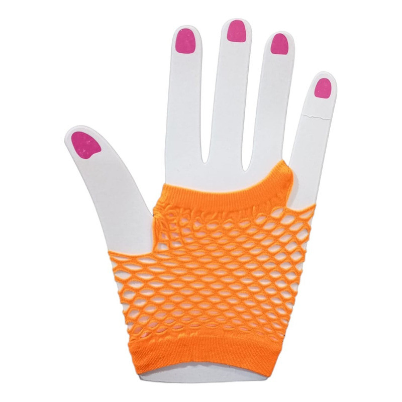 Luva Arrastão Curta - Acessórios de Moda e Festa - Laranja