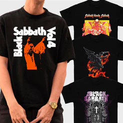 Camiseta Básica Banda de Rock Black Sabbath Camisa 100% Algodão Streetwear Temos Plus Size Lançamento - Envio Rápido