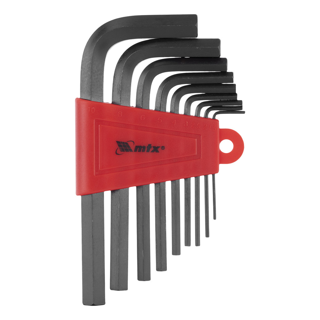 JOGO DE CHAVE ALLEN CURTA, CROMO VANADIO, OXIDADO PRETO, 1,5-10MM, 9PCS // MTX em Oferta na Shopee