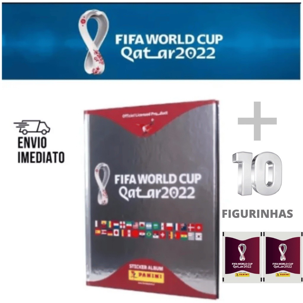 Album da Copa Capa Dura Prata + 10 Figurinhas Avulsas - Super Promocao
