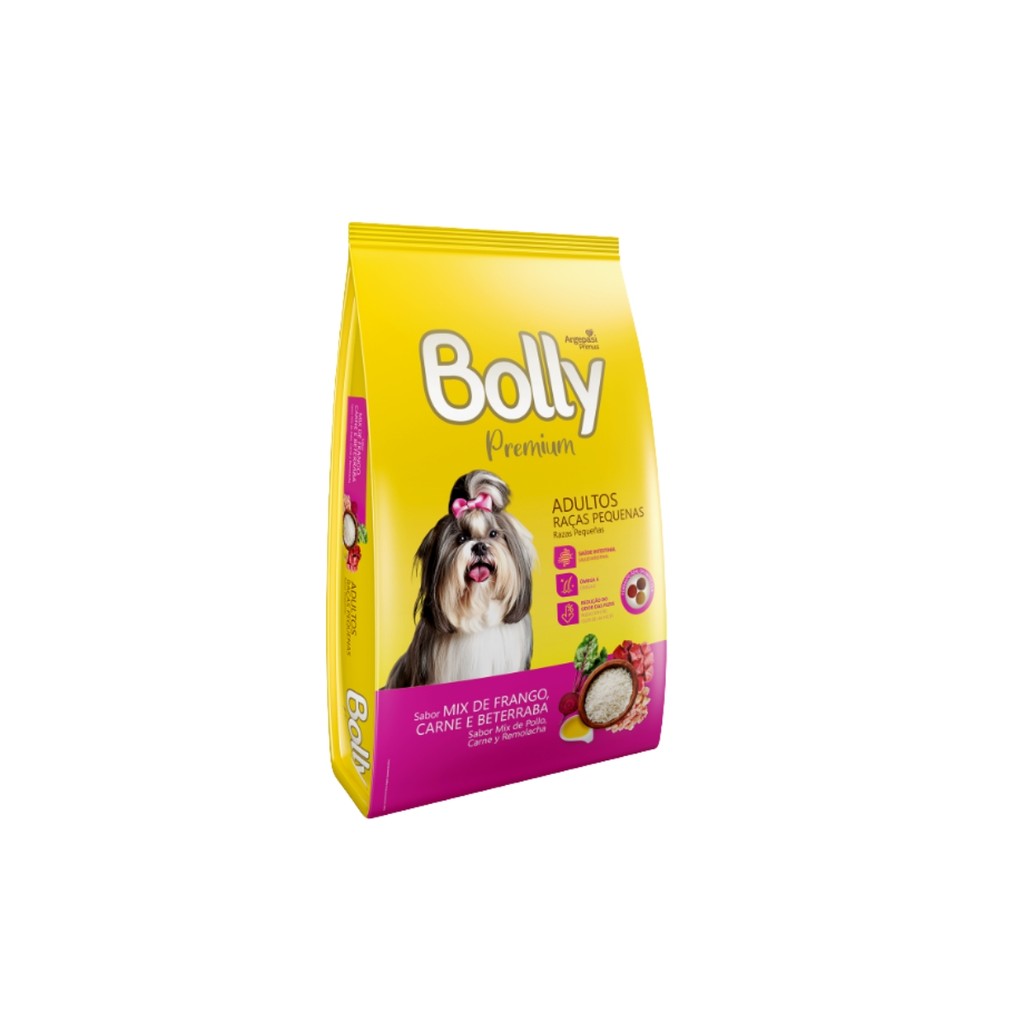 Ração Bolly Premium Cães Adultos Raças Pequenas Mix - 20 kg