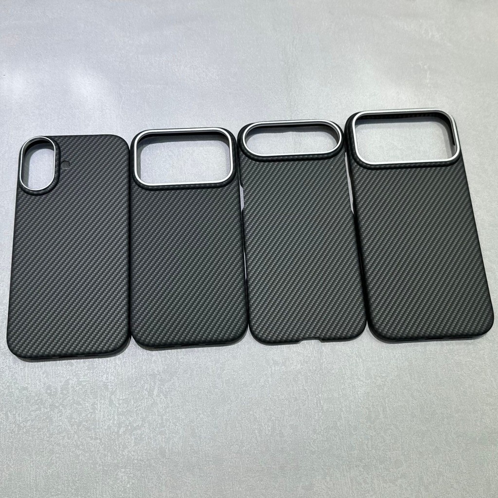Capa de telefone Kevlar magnética iPhone 17 Pro Max air Fibra de carbono Padrão Capa protetora simples