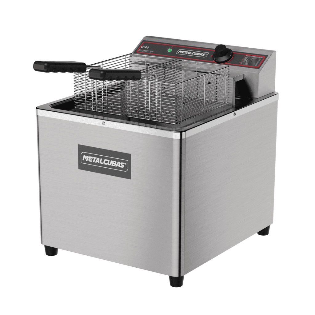 Fritadeira industrial Zona Fria Agua Metalcubas GFAO18M 18L inox 220V