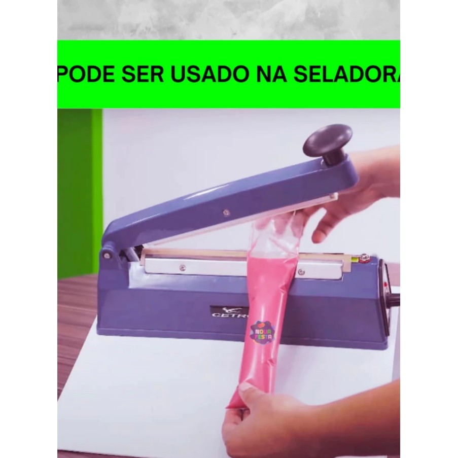 Saquinho Transparente 6mm 7x25 - Embalagem p/ Geladinho Gourmet, Geladão, Sacolé, Brindes, Talheres — imagem 2 de 2