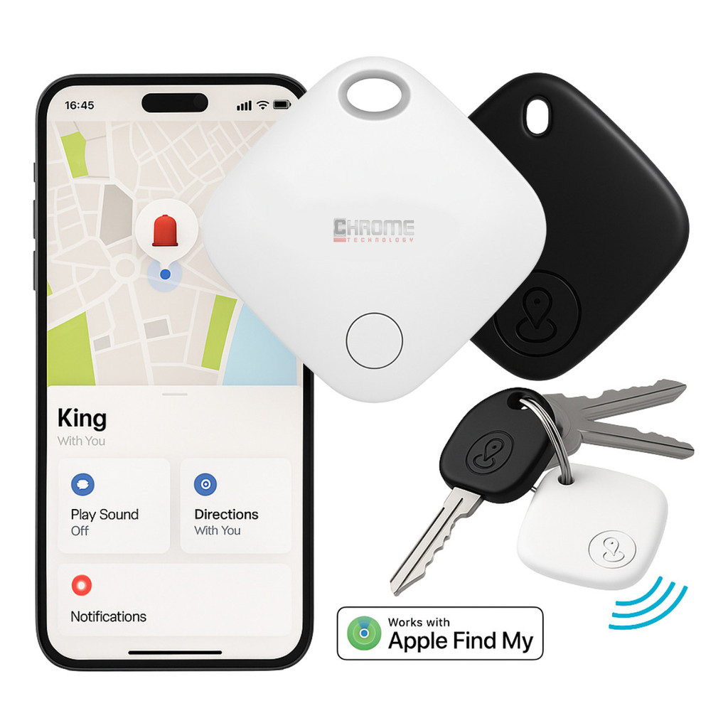 Rastreador Bluetooth Smart AirTag p/ iPhone – Localizador iOS p/ Pets, Chaves e Objetos Perdidos