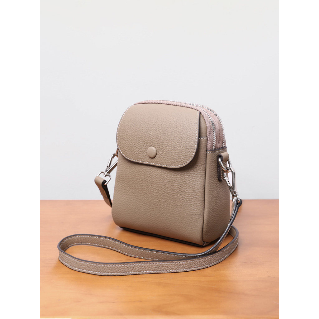 Bolsa para celular de couro genuíno Na Chi 2026 Novo estilo Vertical Mini bolsa 