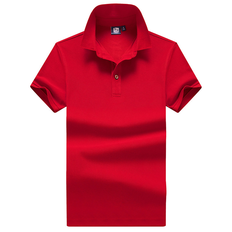 Manga curta verão puro algodão camiseta fina masculina meia manga coelho Benming ano topo grande lapela vermelha camisa 