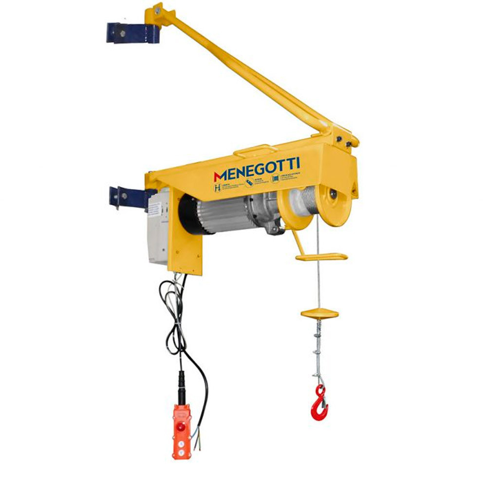 Guincho de coluna regulável 400 kg 30 m monofásico MGC 400 - Menegotti