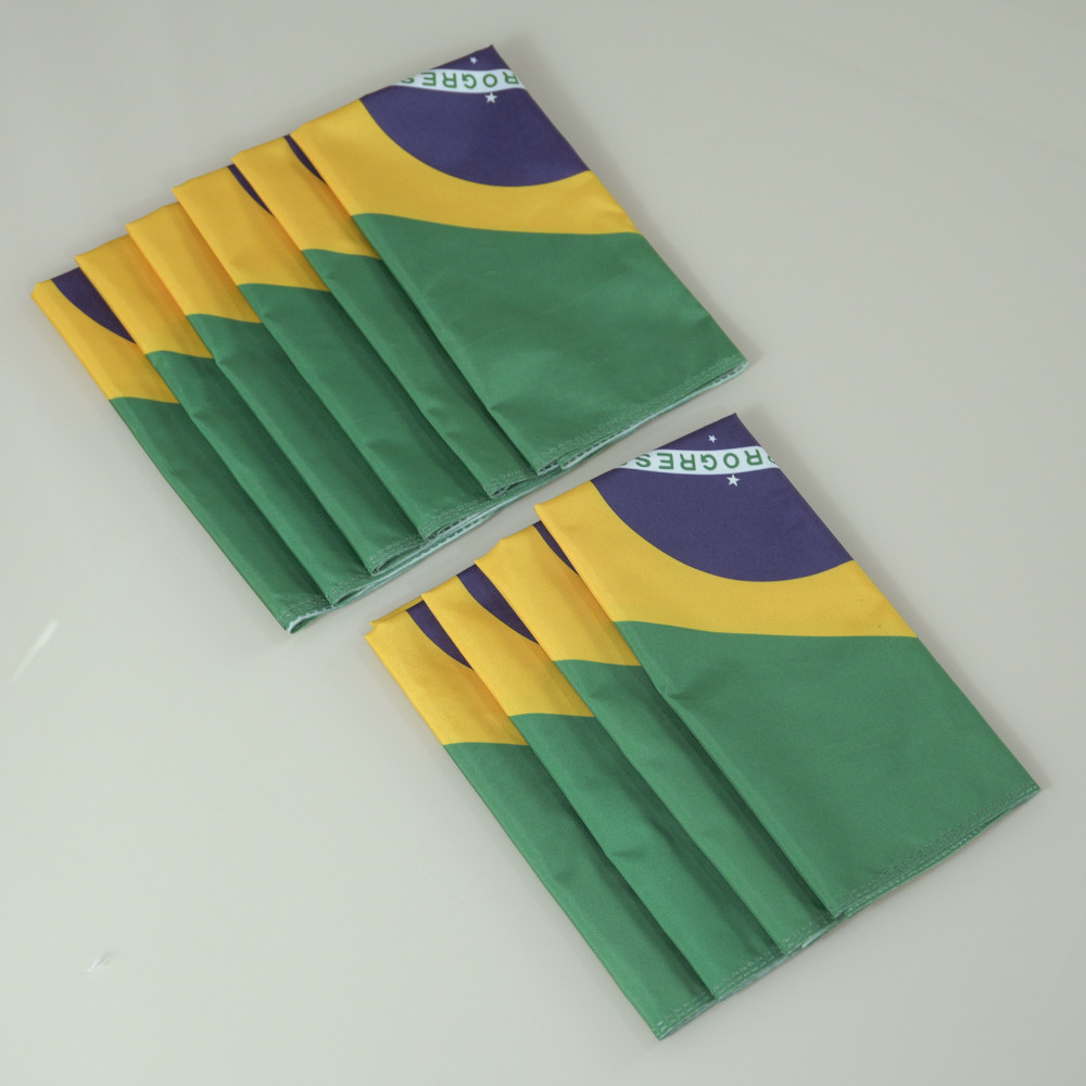 Kit de 10 Produtos Multiuso para Copa do Mundo 10 Peças 47cm x 47cm 100% Poliéster Microfibra Estampa Digital