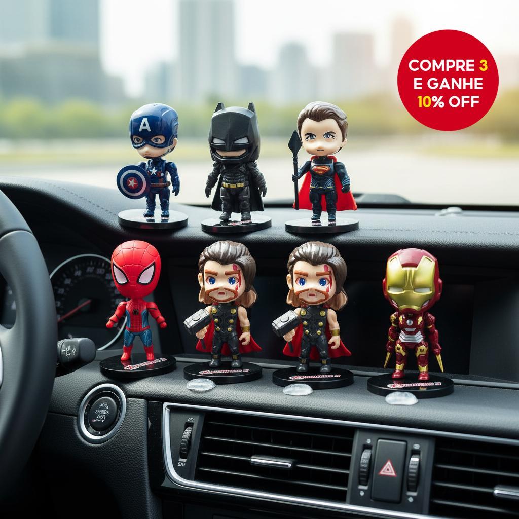 Conjunto de 6 Peças para Decoração de Bolo de Aniversário dos Vingadores: Homem-Aranha, Batman, Figuras do Homem de