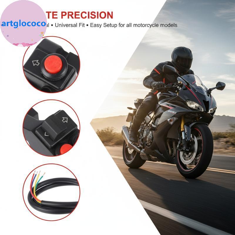 Artglococo 7 8 Polegada Interruptor Do Guiador Da Motocicleta Alumínio Controle Lado Esquerdo Para Sinal De Luz Chifre F
