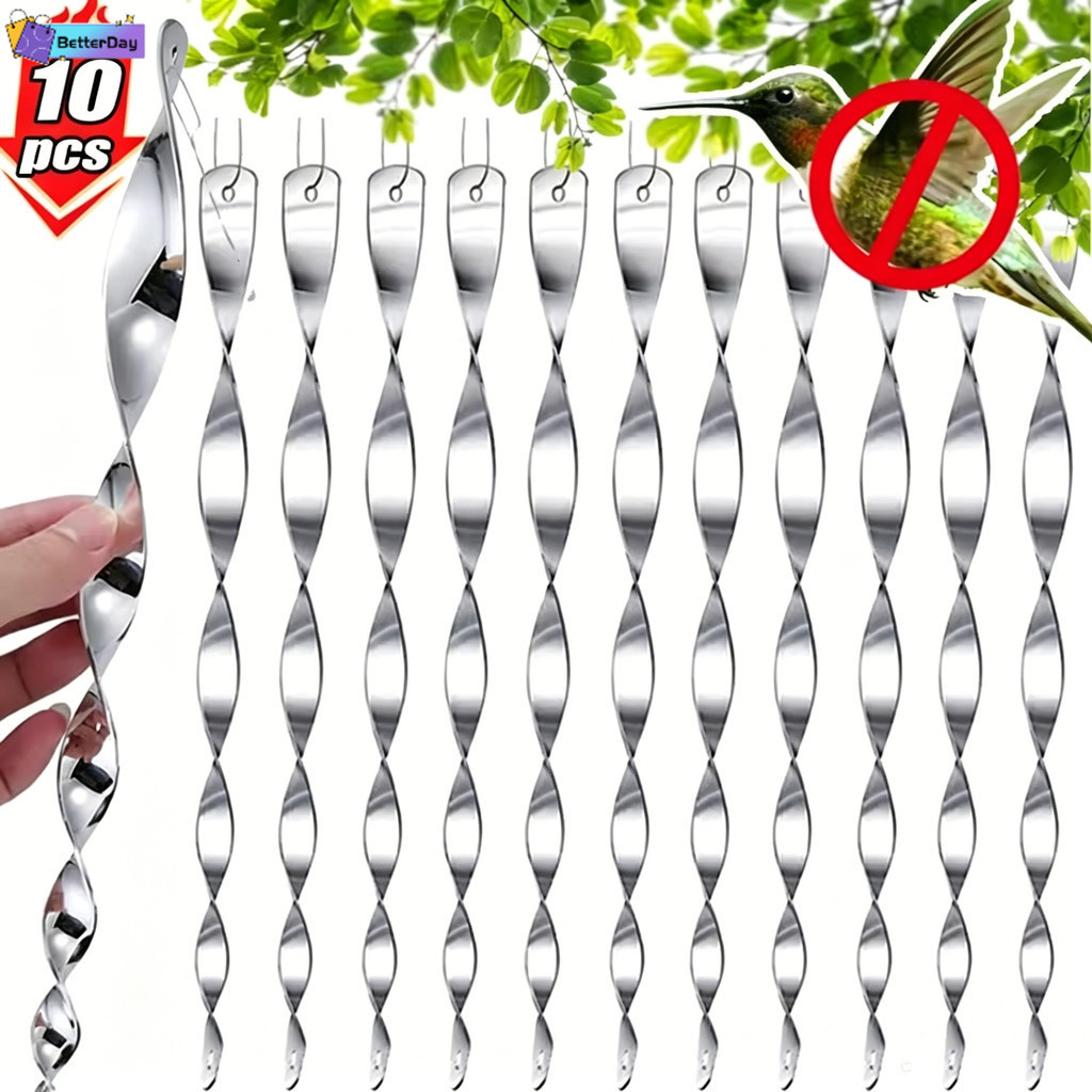 Reflexivo Anti Pombo Pássaro Repelente Varas Vento Espiral Rotativa Assustar Haste Jardim Pássaros Longe Scarer Ornament