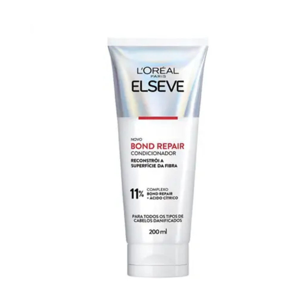 Condicionador Elseve Bond Repair 200ml Reparação Intensa Força Cabelos Danificados Reconstrução Capilar Brilho Maciez