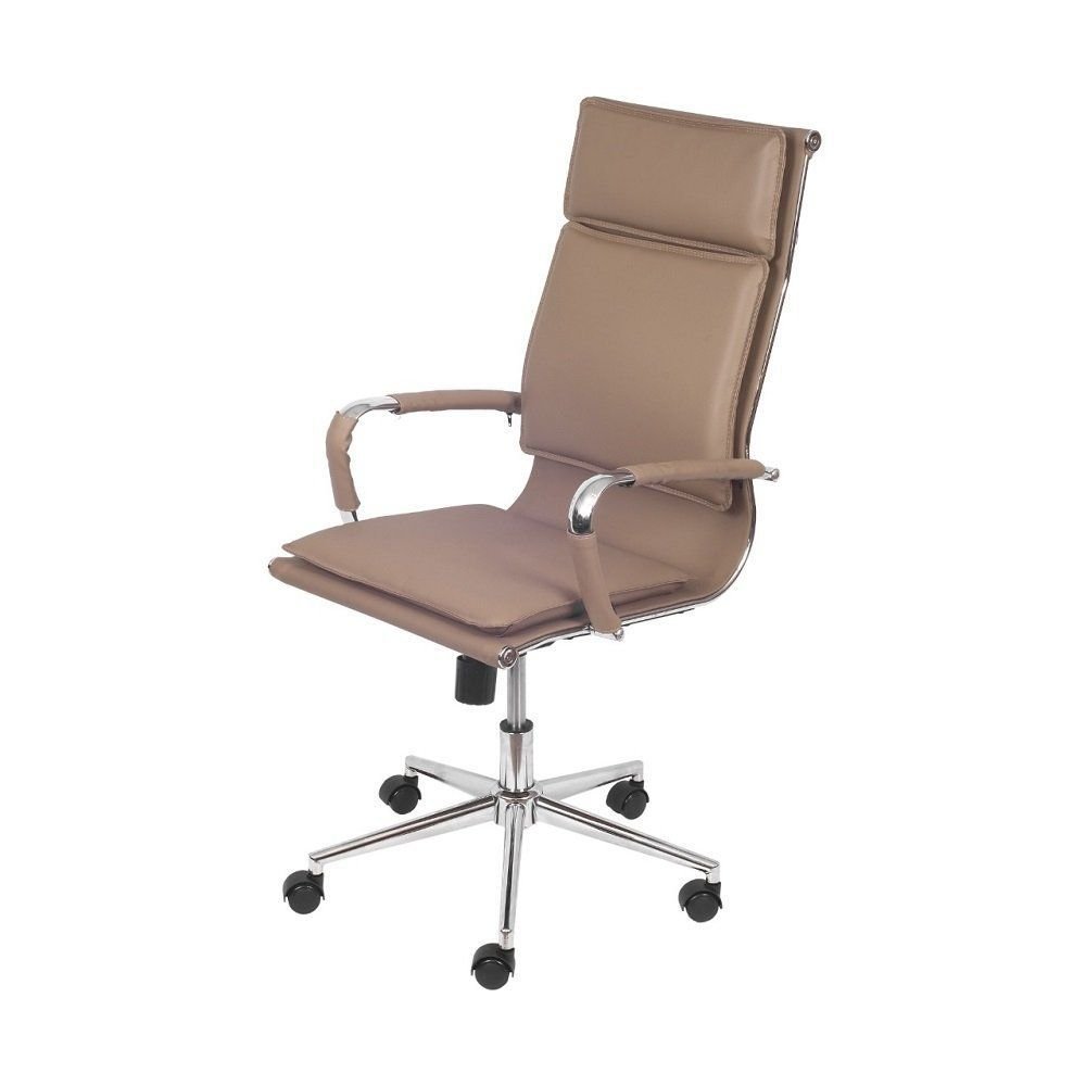 Cadeira Escritorio Presidente Design Italiano com Relax Corino 3304 Marrom/Caramelo Caramelo