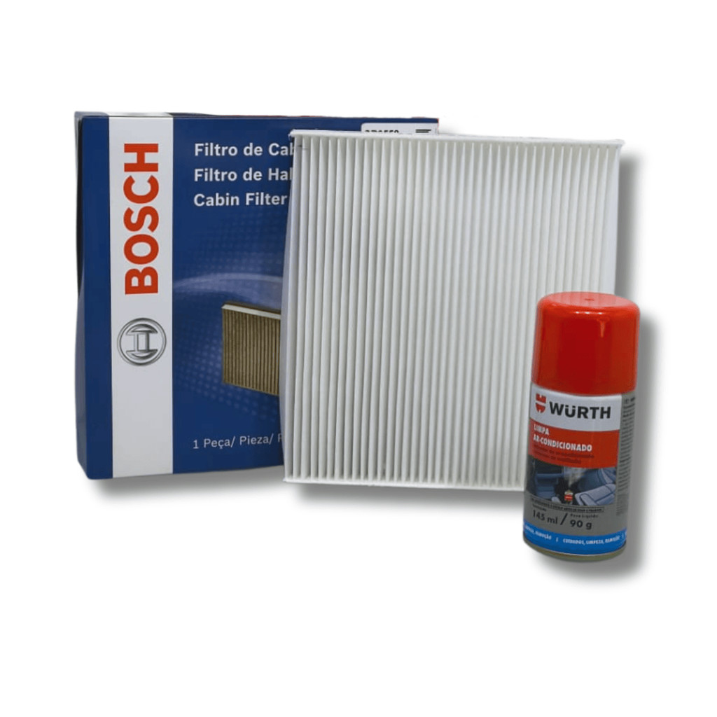 Filtro Ar Condicionado Bosch 0986BF0558 + Spray Higienizador Wurth