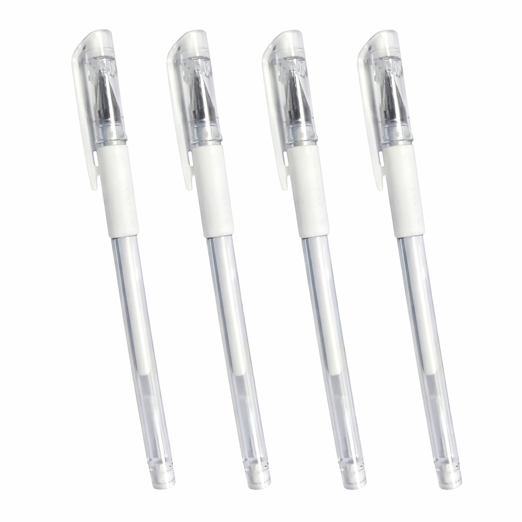 Kit 5 Caneta Gel Branca para Sobrancelhas Marcação de Pele Design e Micropigmentação Microblading