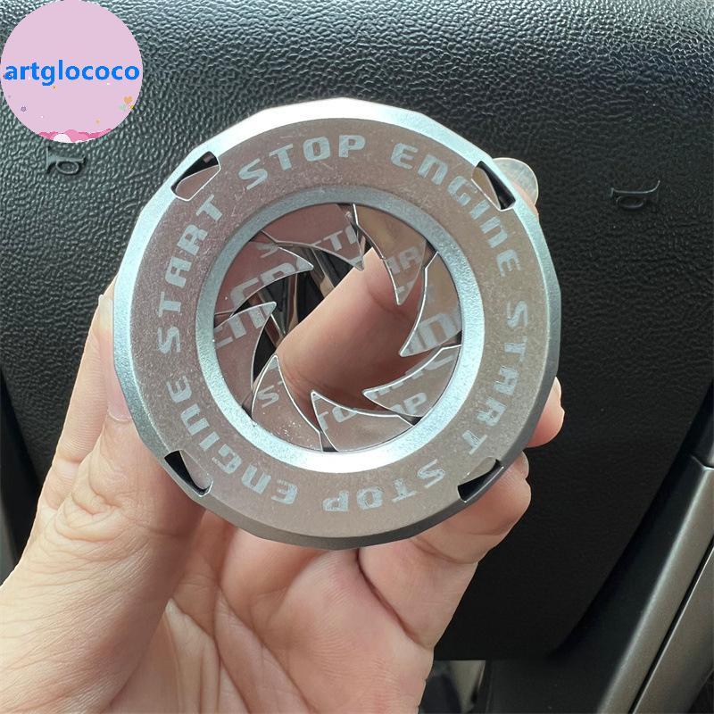 Artglococo Carro Moto Motor Start Stop Botão Capa Interruptor de-Tipo Tampa de Proteção Rotativa Decoração Interior Stie