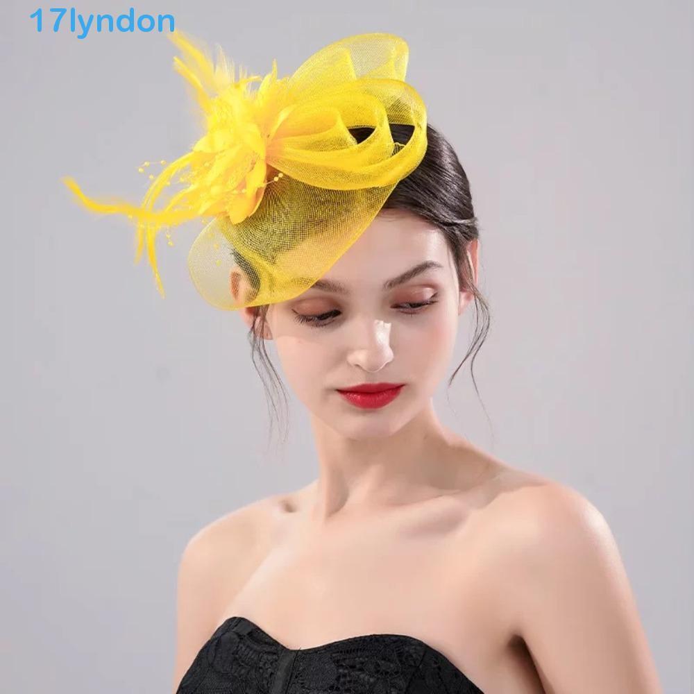 Cocar Fascinator LYNDON , Vestido Formal De Luxo Pequeno Cartola Bandana , Com Clipe De Orelha
