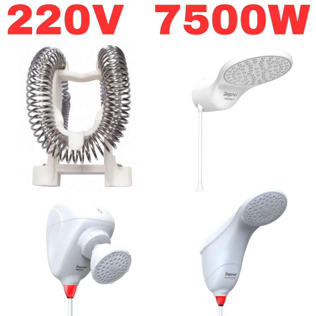 Resistência Ducha Moment Eletrônica Sublime Move Zagonel 220v 7500w Pratimix