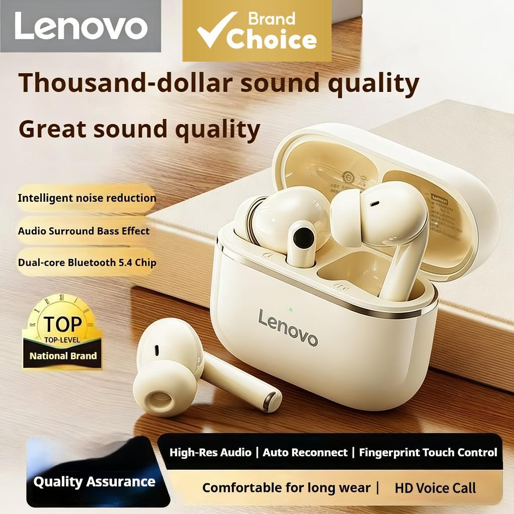 Fones de Ouvido True Wireless Lenovo Bluetooth 5.4 Intra-Auriculares, Bateria de 24h, Cancelamento de Ruído ENC, Áudio